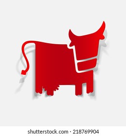 realistic design element: cow