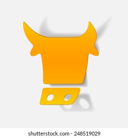 realistic design element: cow