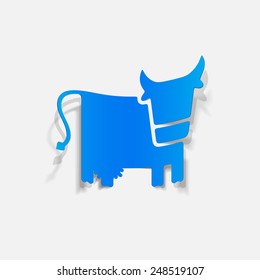 realistic design element: cow
