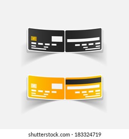 realistic design element: credit, card
