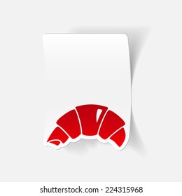 realistic design element: croissant