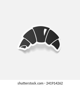 realistic design element: croissant