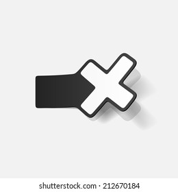 realistic design element: cross, no