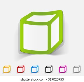 realistic design element. cube
