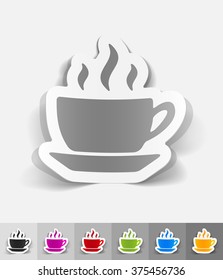 realistic design element. cup of coffee