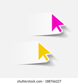 realistic design element: cursor, arrow
