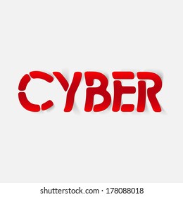 realistic design element: cyber