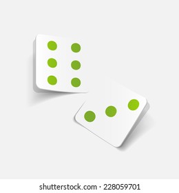 realistic design element: dice