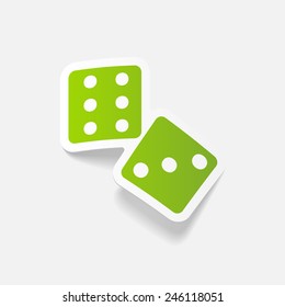 realistic design element: dice