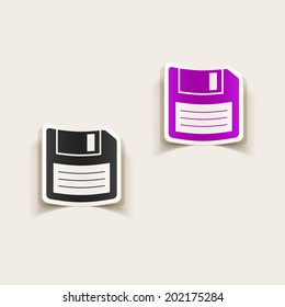 realistic design element: diskette