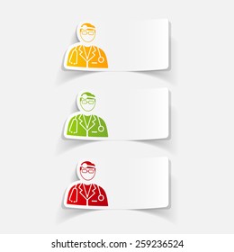 realistic design element. doctor