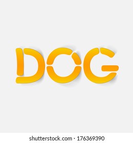 realistic design element: dog. Modern Graphic Illustration