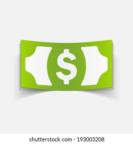 realistic design element: dollar