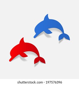 realistic design element: dolphin