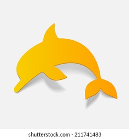 realistic design element: dolphin