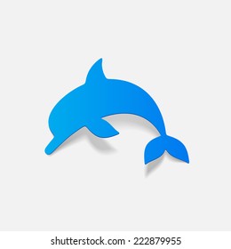 realistic design element: dolphin