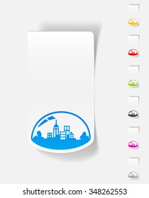 realistic design element. domed city