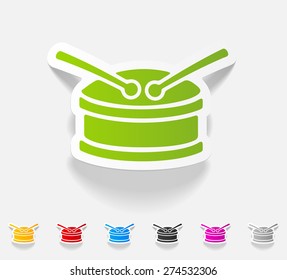 realistic design element. drum