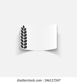 realistic design element: ears of wheat