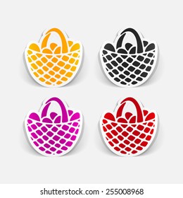realistic design element: easter basket
