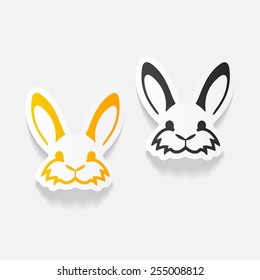 realistic design element: easter rabbit