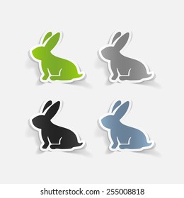 realistic design element: easter rabbit