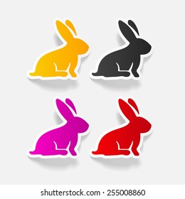 realistic design element: easter rabbit