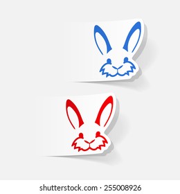 realistic design element: easter rabbit