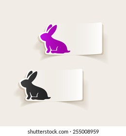 realistic design element: easter rabbit
