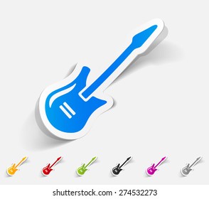 realistic design element. electric guitar