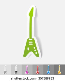 realistic design element. electric guitar