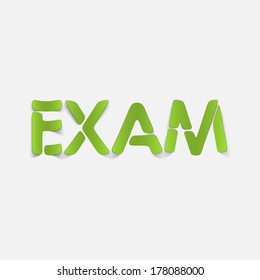 realistic design element: exam