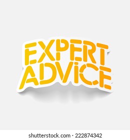 realistic design element: Expert Advice