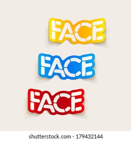 realistic design element: face
