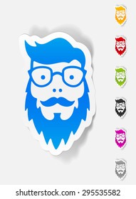 realistic design element. face male