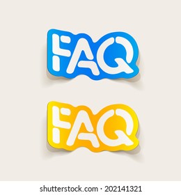 realistic design element: FAQ