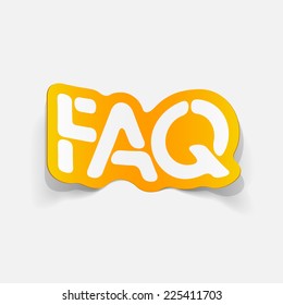 realistic design element: FAQ