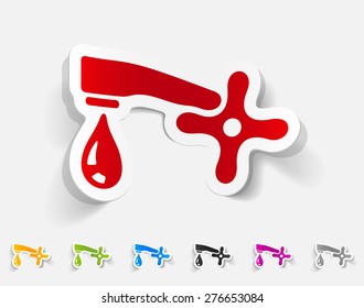 realistic design element. faucet