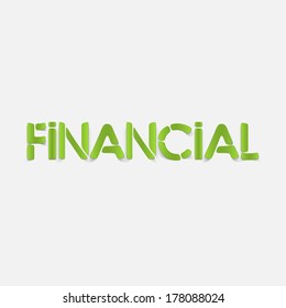 realistic design element: financial