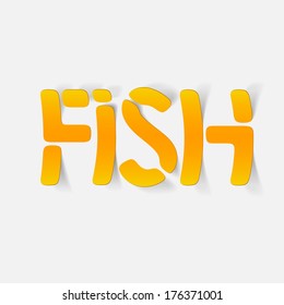 realistic design element: fish. Modern Graphic Illustration