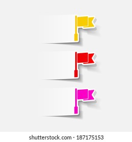 realistic design element: flag