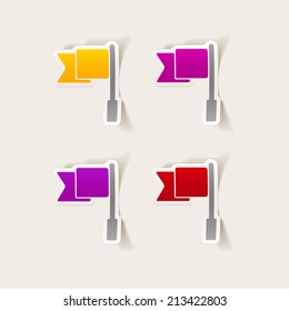 realistic design element: flag