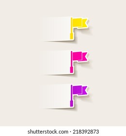 realistic design element: flag