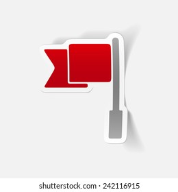 realistic design element: flag