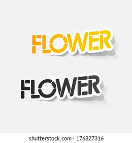 realistic design element: flower