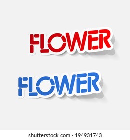 realistic design element: flower