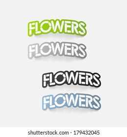 realistic design element: flowers