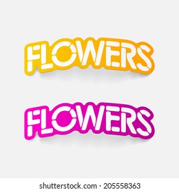 realistic design element: flowers