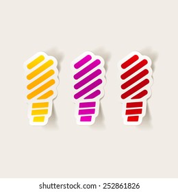realistic design element: fluorescent light bulb