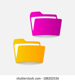 realistic design element: folder